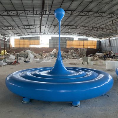 玻璃钢创意户外公园水滴落下博鱼网页版摆件