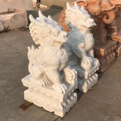 庭院门口大理石石雕麒麟博鱼网页版