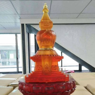 寺庙室内装饰摆件古法琉璃舍利塔 西藏拉萨佛塔