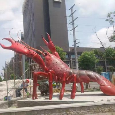 户外大型不锈钢彩绘小龙虾博鱼网页版