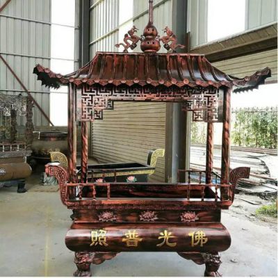 宗教寺庙祈福纳福铜雕香炉