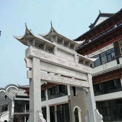 大理石石雕乡镇农村牌坊博鱼网页版