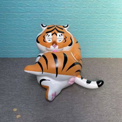 创意户外公园玻璃钢卡通小老虎博鱼网页版