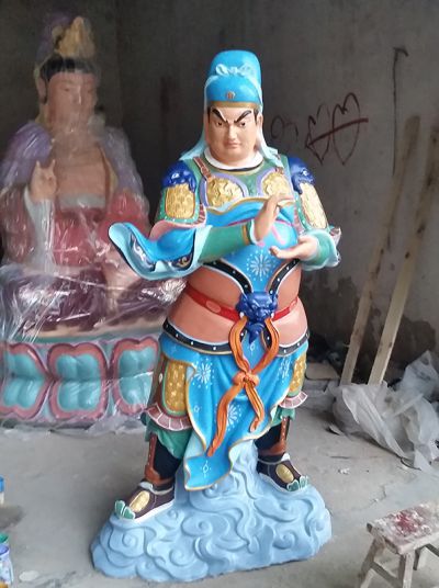 玻璃钢彩绘家居客厅供奉关公博鱼网页版