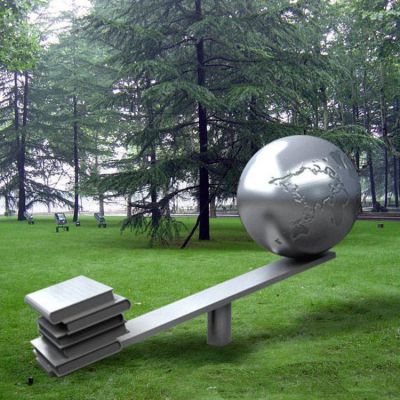 不锈钢创意园林景地球仪博鱼网页版