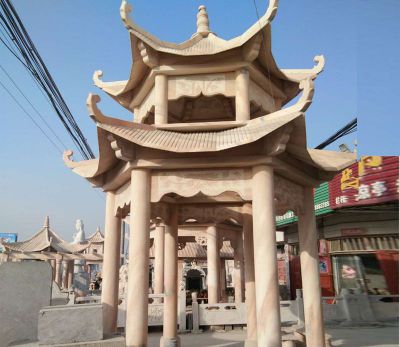 景区广场能否晚霞红双层休闲凉亭博鱼网页版