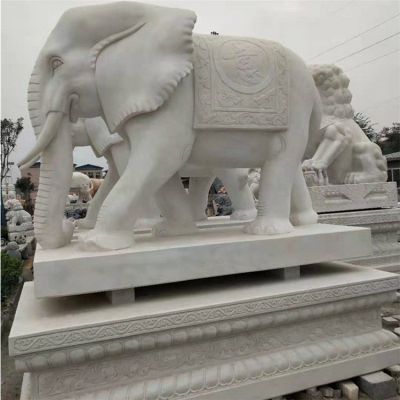 酒店门口大理石迎宾象动物博鱼网页版摆件