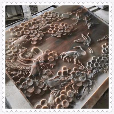  青石石雕壁画 背景墙影壁 园林装饰摆件博鱼网页版