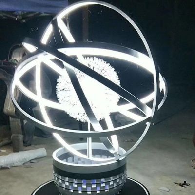 不锈钢镜面不锈钢创意夜晚照明景观摆件