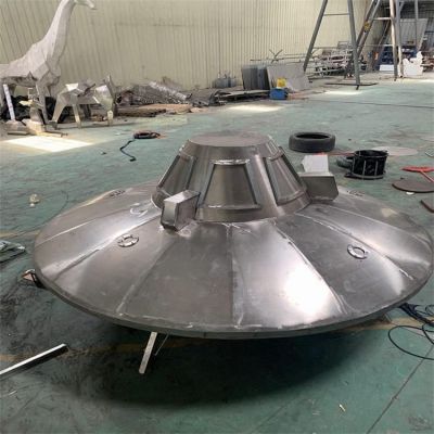 飞碟返回舱不锈钢博鱼网页版航空基地园林景观 航空文化摆件
