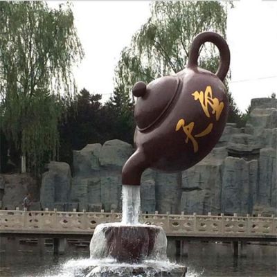 户外景区池塘流水摆件玻璃钢悬空流水天壶博鱼网页版