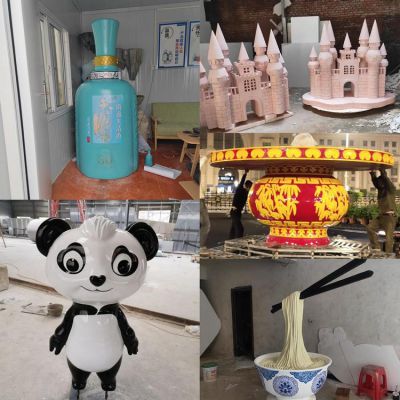 餐馆企业定制玻璃钢卡通公仔吉祥物模型引流摆件