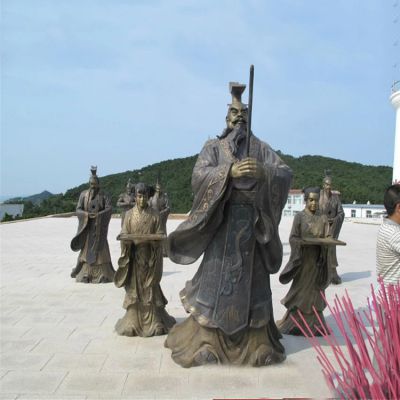 景区广场秦始皇祭祀铜雕情景小品博鱼网页版