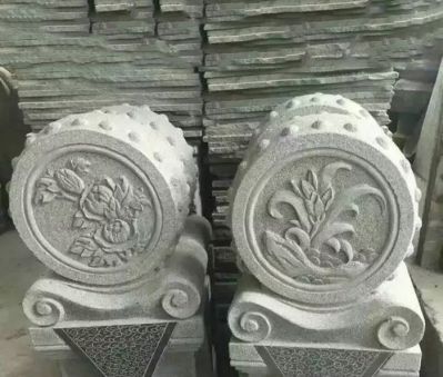 庭院景观大理石抱鼓石雕