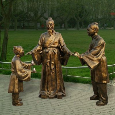 玻璃钢人物孔融让梨博鱼网页版 公园校园步行街成语故事博鱼网页版