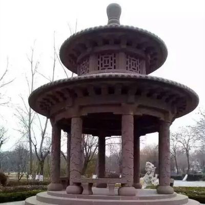 广场公园摆放仿古建双层休闲凉亭