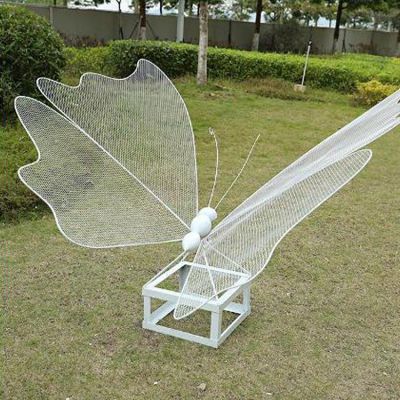 草坪装饰公园不锈钢镂空蝴蝶