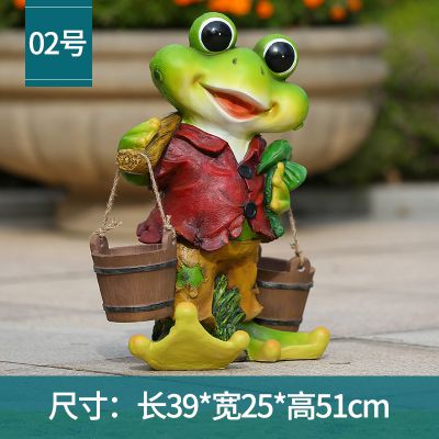 池塘一只正在挑水的玻璃钢青蛙博鱼网页版