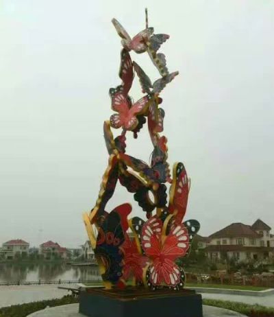 景区玻璃钢彩绘蝴蝶博鱼网页版