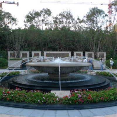 公园装饰大理石圆形流水喷泉水钵景观博鱼网页版