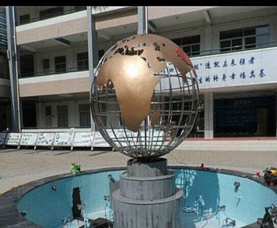 池塘不锈钢喷金锻造地球仪博鱼网页版