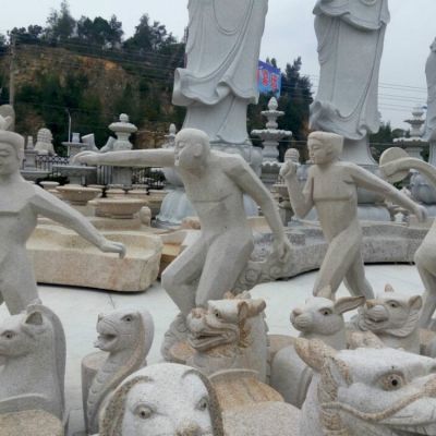 大理石石雕户外景区寺庙抽象人物博鱼网页版摆件