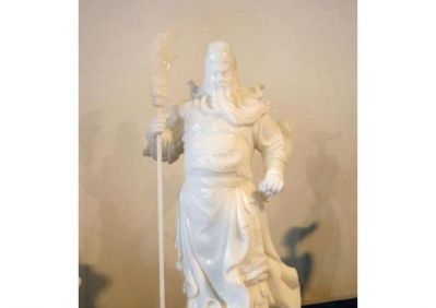 家居商场镇宅汉白玉石雕关公博鱼网页版