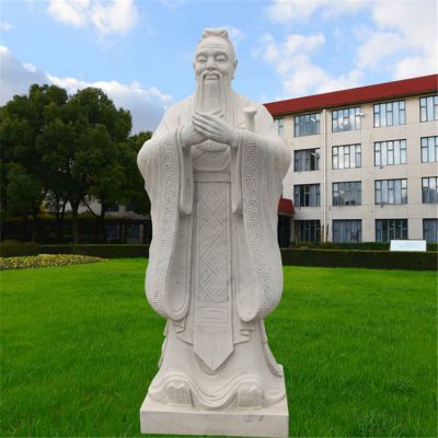 天然石材花岗岩石雕学校历史名人孔子石雕像