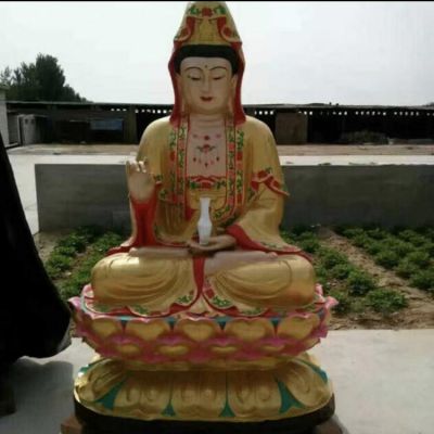 玻璃钢彩绘寺庙大型观音博鱼网页版