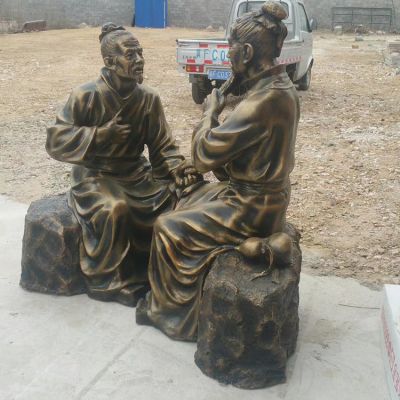 校园玻璃钢仿铜中医把脉的人物博鱼网页版
