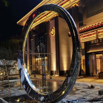 镜面不锈钢镜面广场水景圆环博鱼网页版
