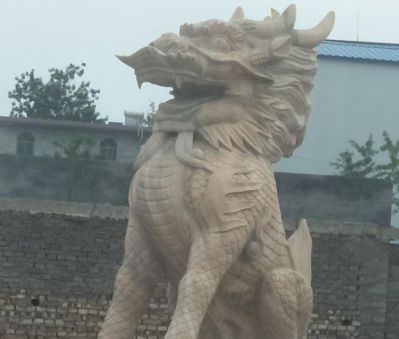 大理石石雕神兽庭院别墅麒麟博鱼网页版