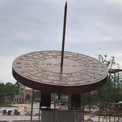 铜雕日晷古代计时器博鱼网页版 公园校园城市广场大型户外博鱼网页版摆件