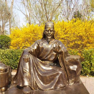 公园户外摆放玻璃钢铸铜传统茶文化主题人物博鱼网页版