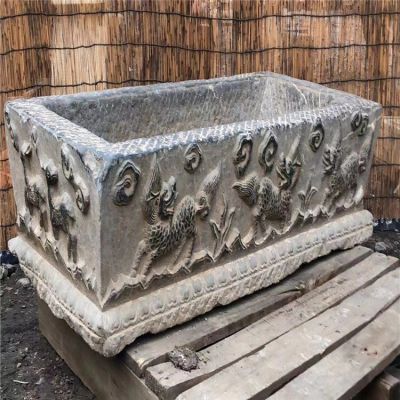 青石做旧石雕石槽