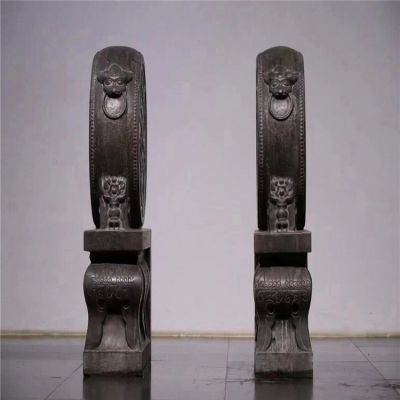 仿古青石石雕大型园林景观抱鼓石博鱼网页版