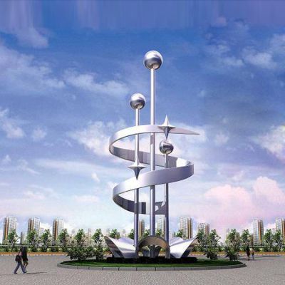 户外广场不锈钢抽象艺术景观博鱼网页版