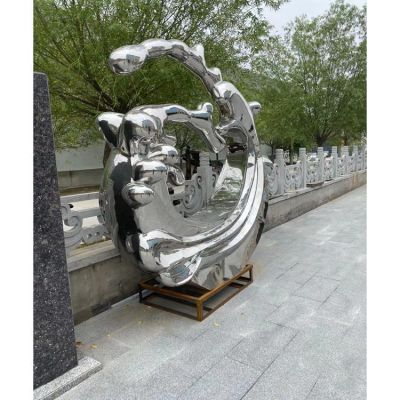 不锈钢镜面户外园林景观海浪浪花博鱼网页版摆件