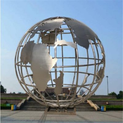 大型校园不锈钢定制金属镂空地球仪