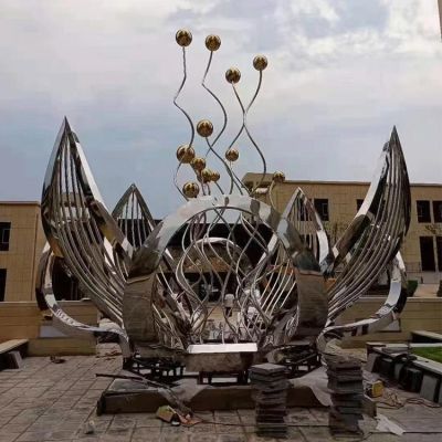 户外广场不锈钢金属拉丝创意花朵博鱼网页版