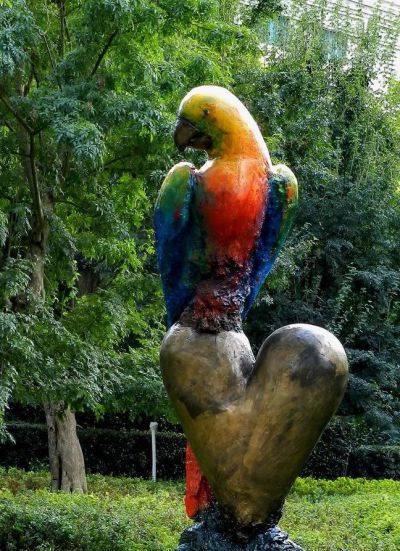 花园彩绘个性不锈钢鹦鹉博鱼网页版