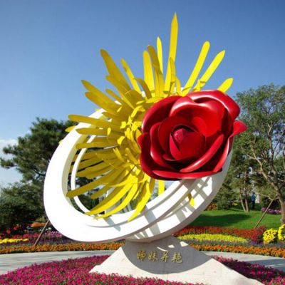 园林景观大型不锈钢材质花朵博鱼网页版
