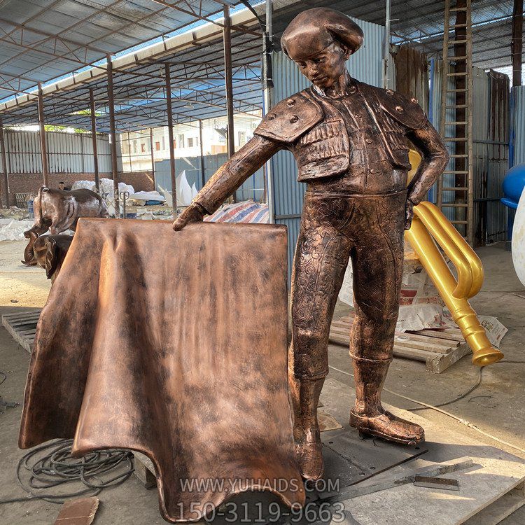 玻璃钢仿铜园林景观人物摆件博鱼网页版