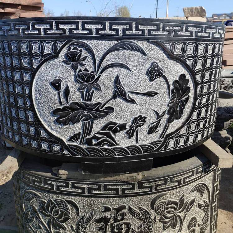 青石石雕鱼缸花盆石槽庭院户外仿古水槽石缸石盆室内养鱼缸博鱼网页版