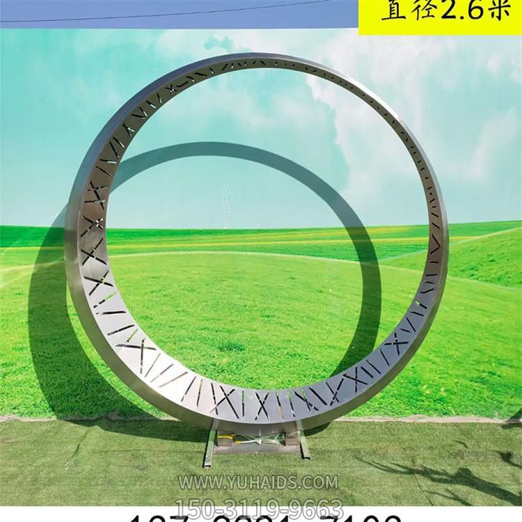  不锈钢几何户外园林景观圆环博鱼网页版