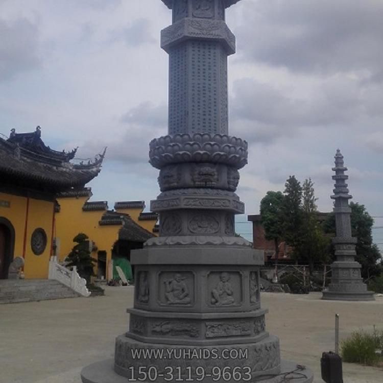 寺庙青石雕刻经幢摆件博鱼网页版