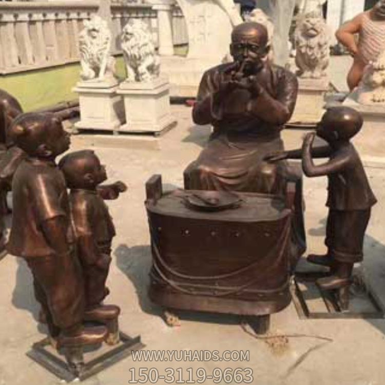 商业街装饰玻璃钢民俗文化吹糖人小品人物博鱼网页版