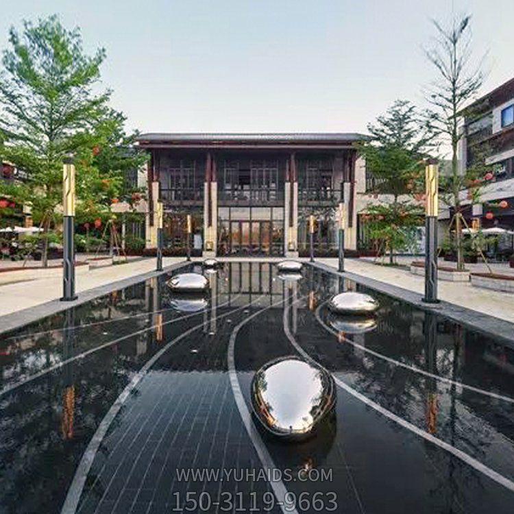 喷泉流水摆件不锈钢镜面鹅卵石博鱼网页版