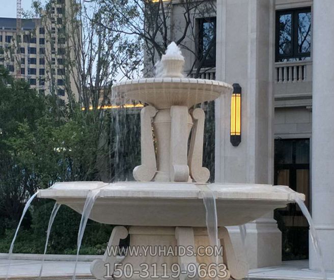 别墅景观大型汉白玉喷泉石雕博鱼网页版