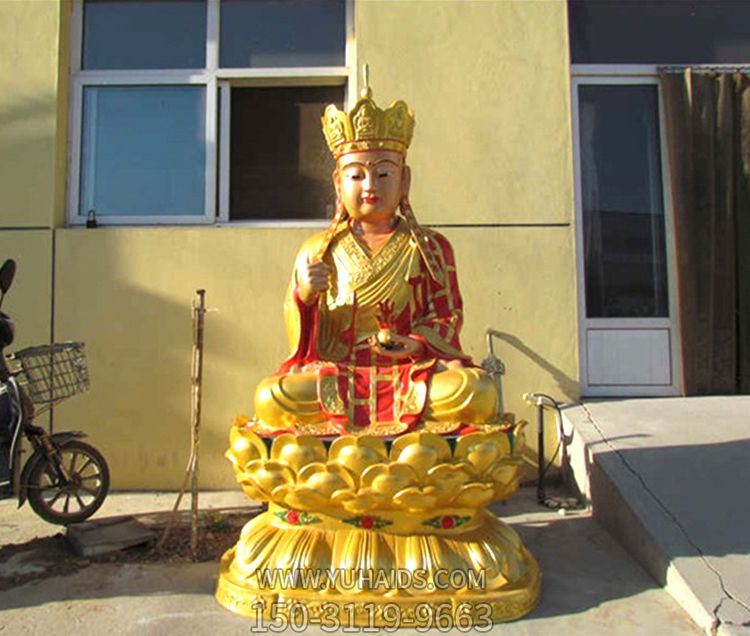 寺庙大型不锈钢喷金烤漆菩萨地藏王博鱼网页版